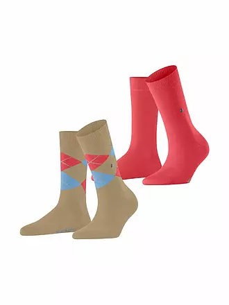 BURLINGTON | Chaussettes femme EVERYDAY, lot de 2, 36-41, gris clair | beige